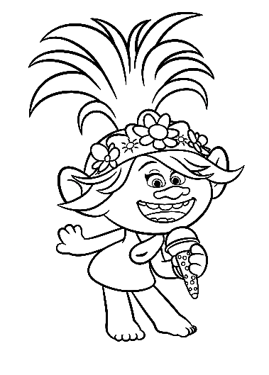 Poppy coloring pages