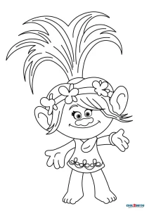 Free printable poppy coloring pages trolls for kids