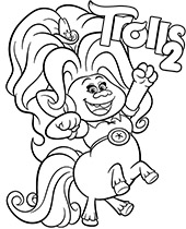 Printable princess poppy coloring page