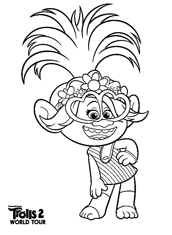 Poppy coloring pages