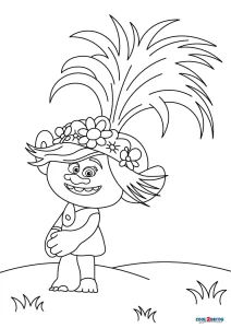 Free printable poppy coloring pages trolls for kids