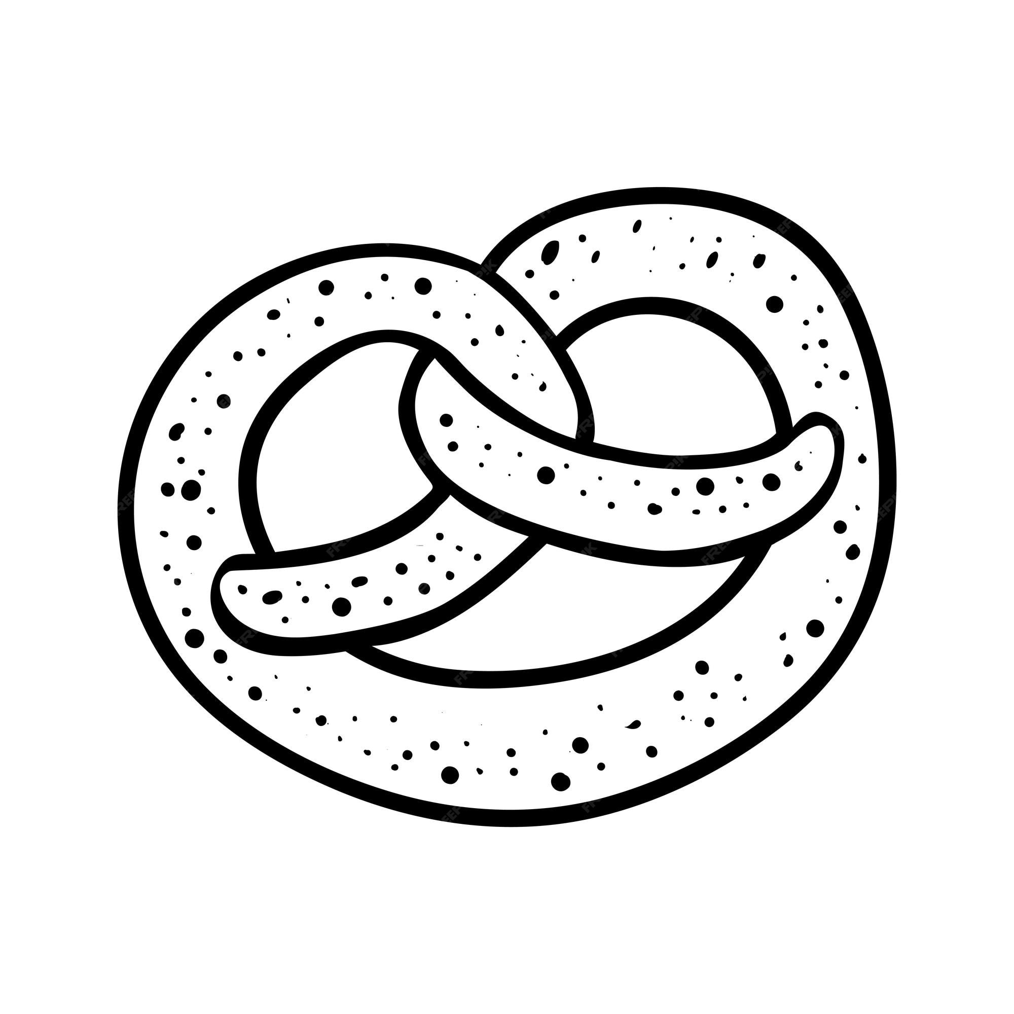 Premium vector coloring book for children pretzel