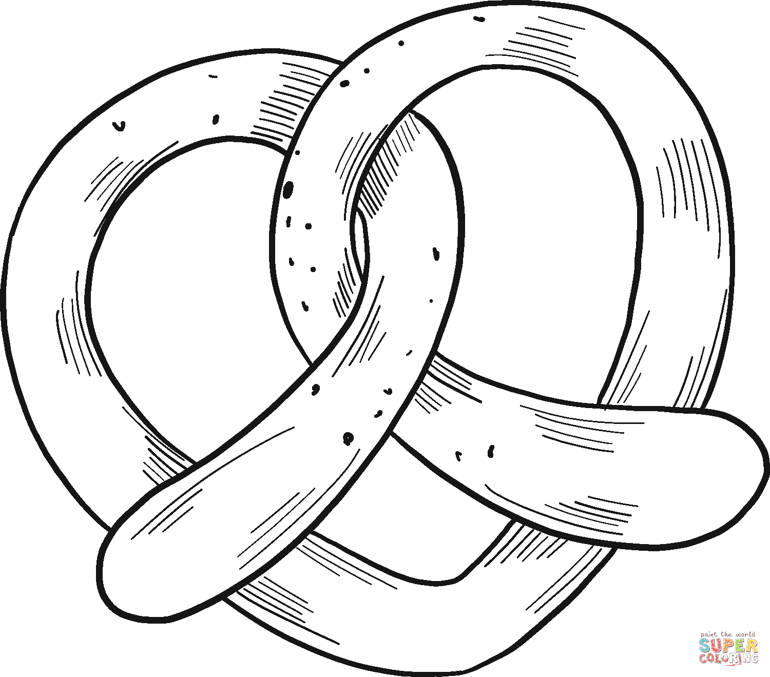 Pretzel coloring page free printable coloring pages