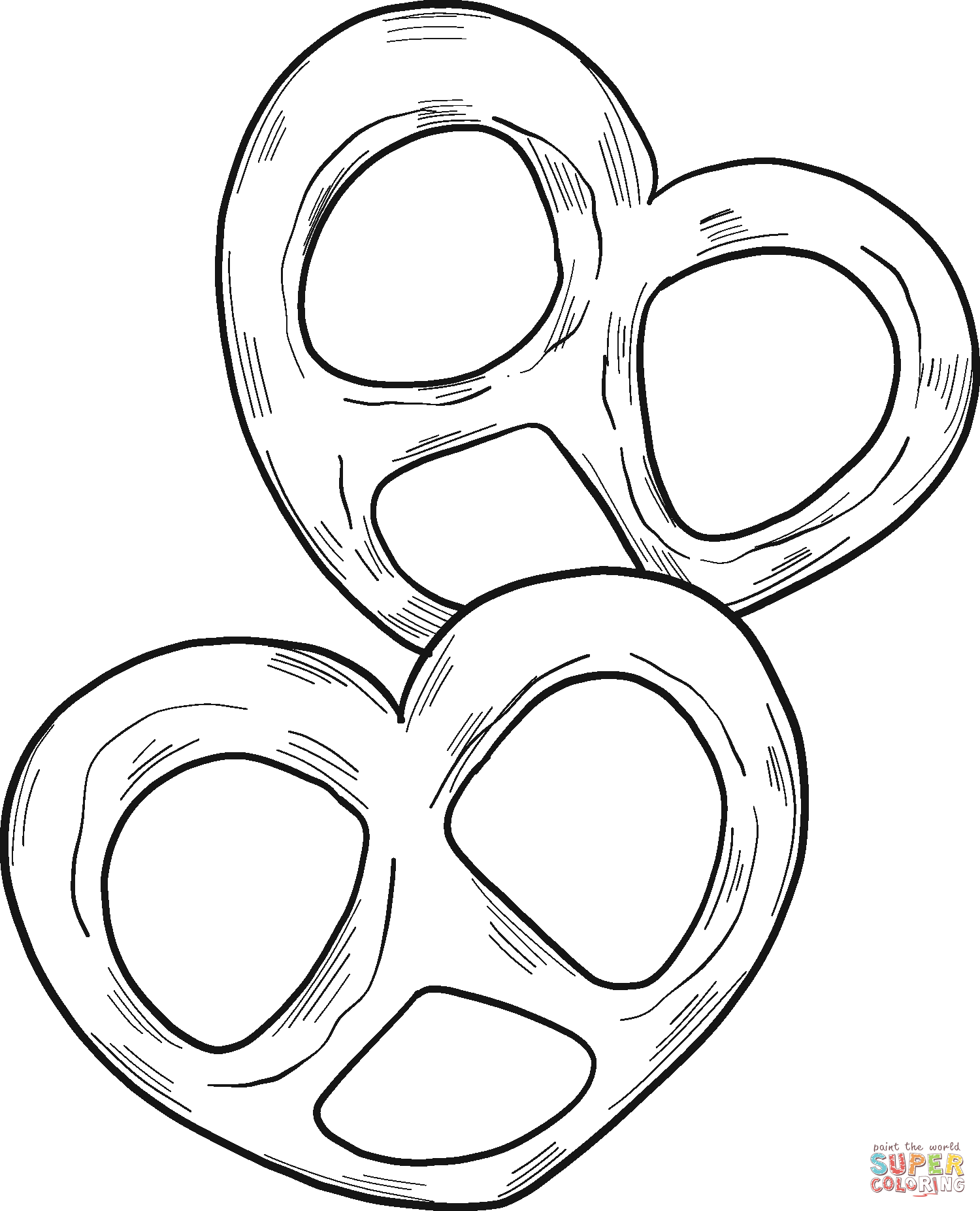 Pretzels coloring page free printable coloring pages