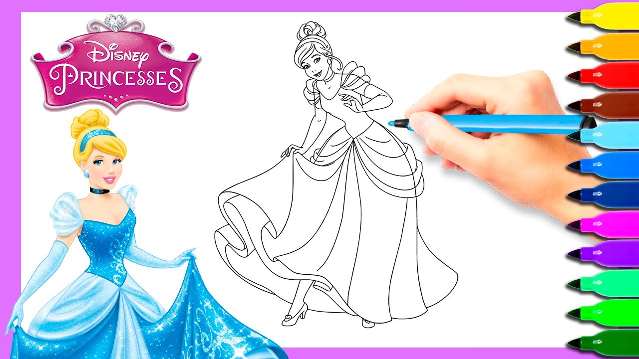 Coloring cinderella disney princess cinderella coloring pages disney