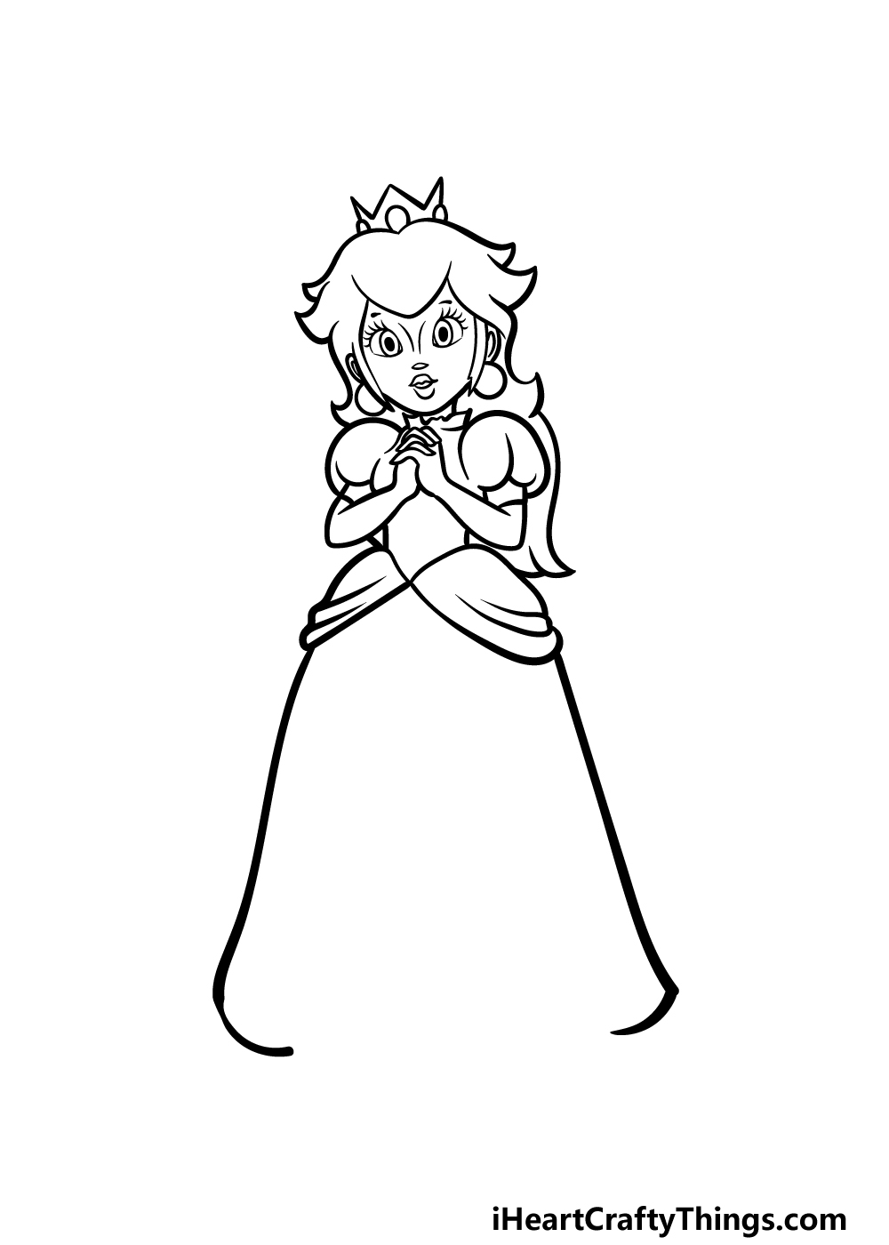 Princess peach drawing