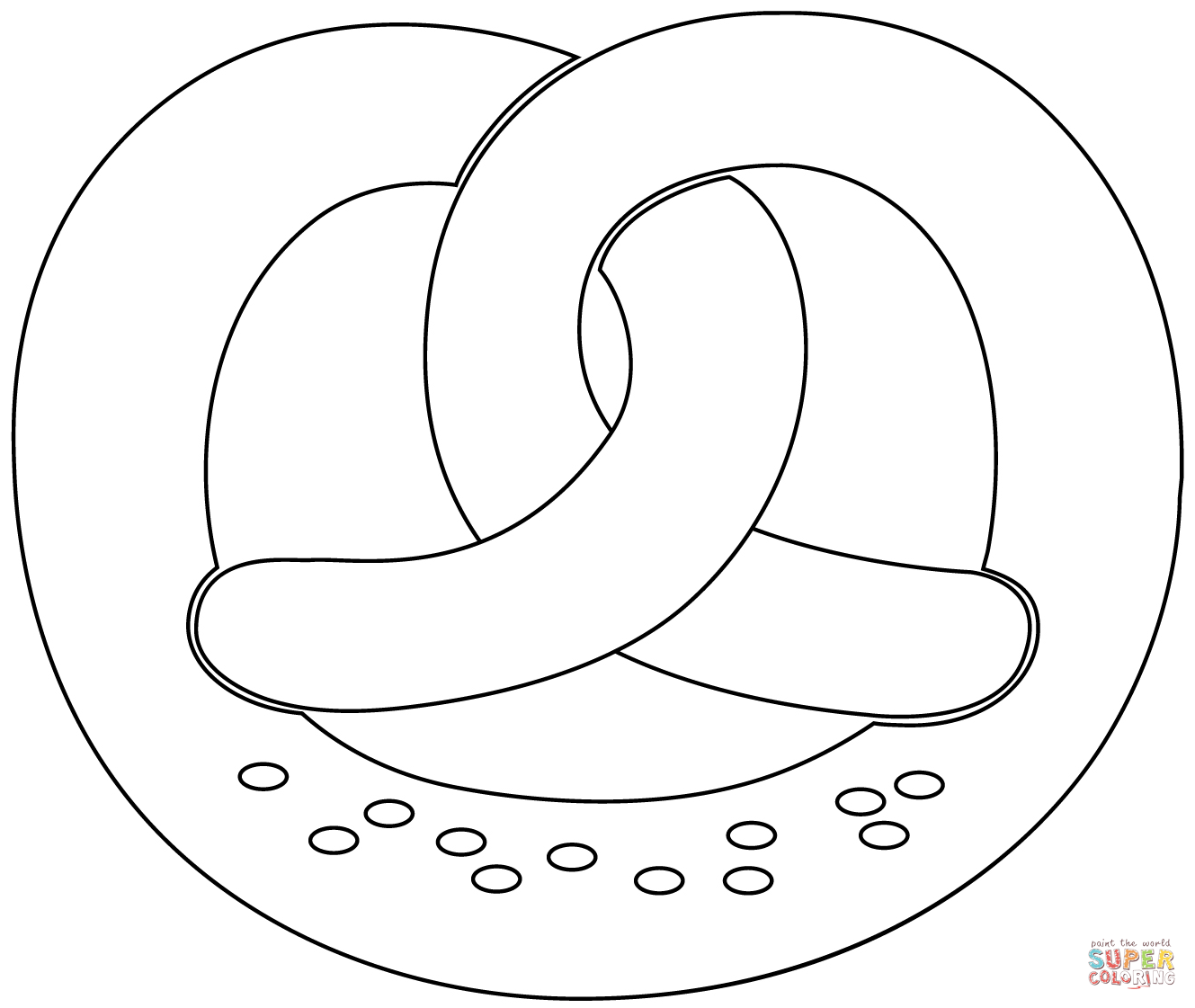 Pretzel coloring page free printable coloring pages