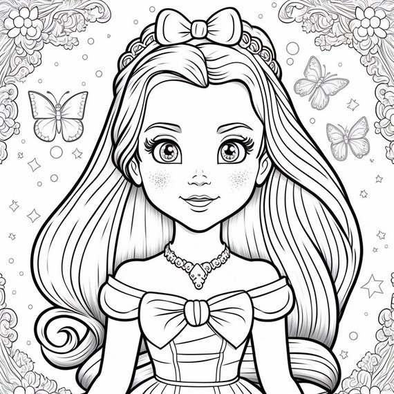 Princess coloring book printable coloring book princess coloring pages girls printable pages girls printable drawing pages pages