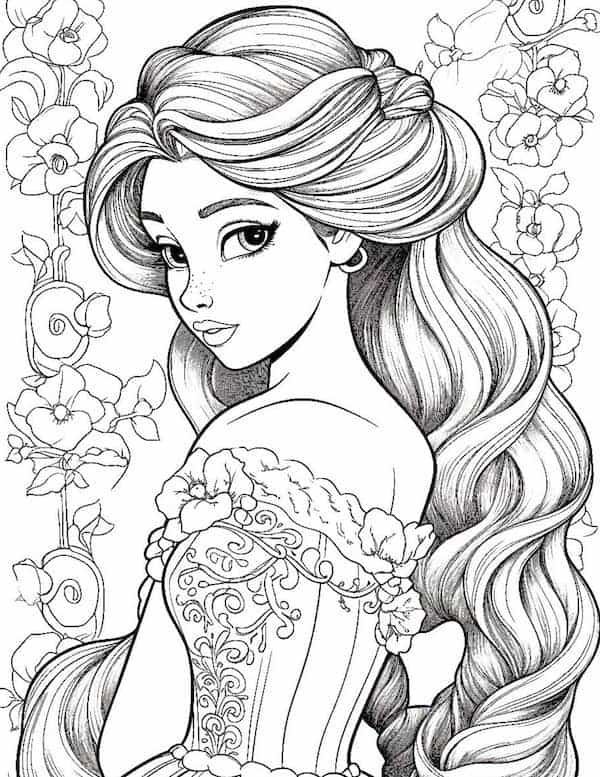 Gorgeous princess coloring pages for kids and adults princess coloring pages princess coloring disney princess coloring pages