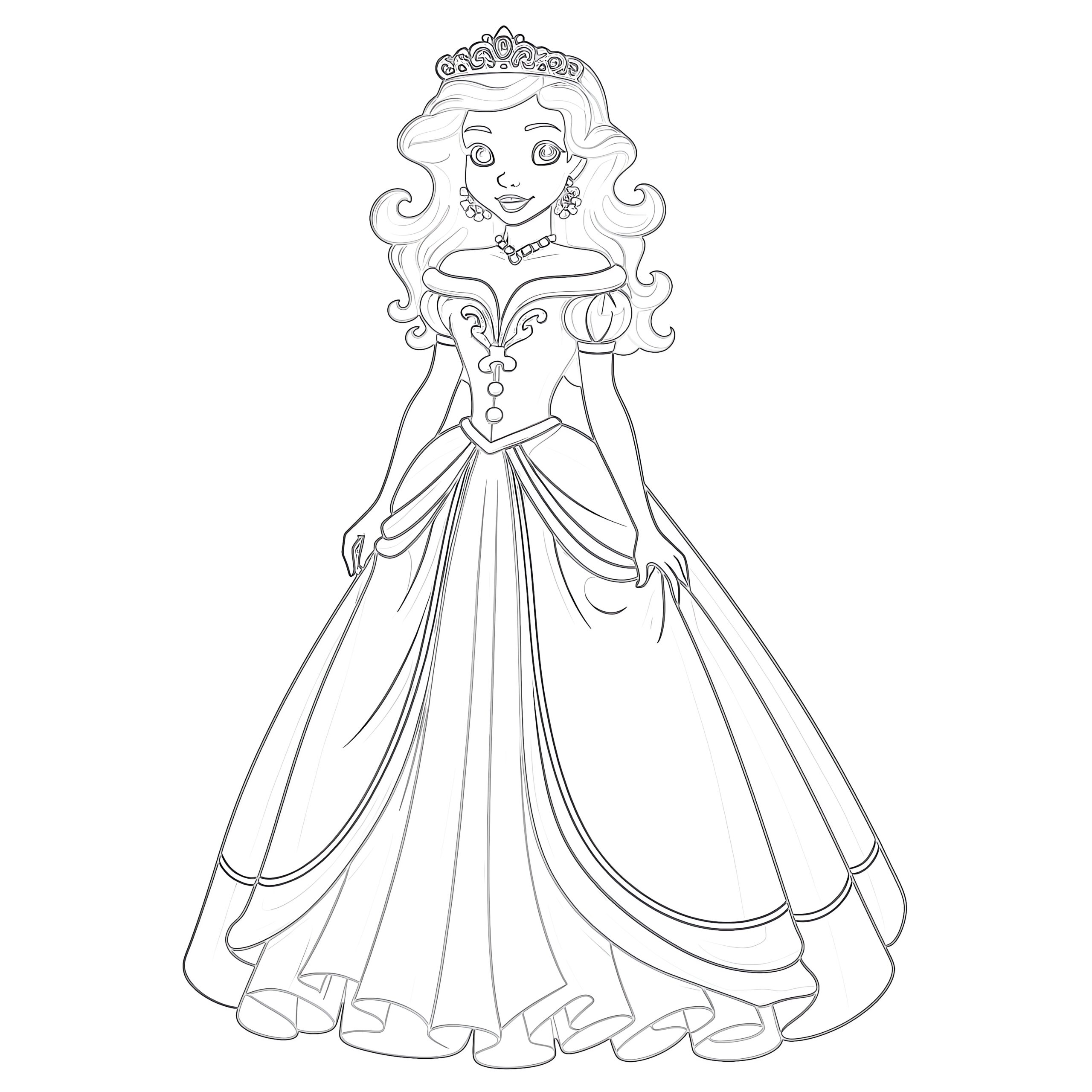 Princess coloring page coloring pages mimi panda