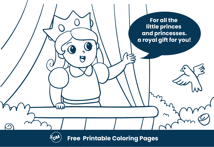 Printable princess coloring pages pdf