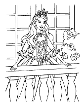 Princess coloring page for girls