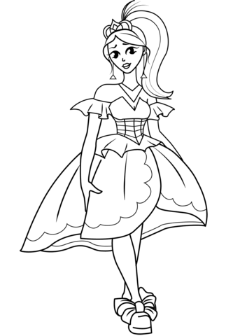 Pretty princess coloring page free printable coloring pages