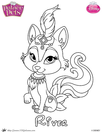 Free princess palace pets coloring page of river â