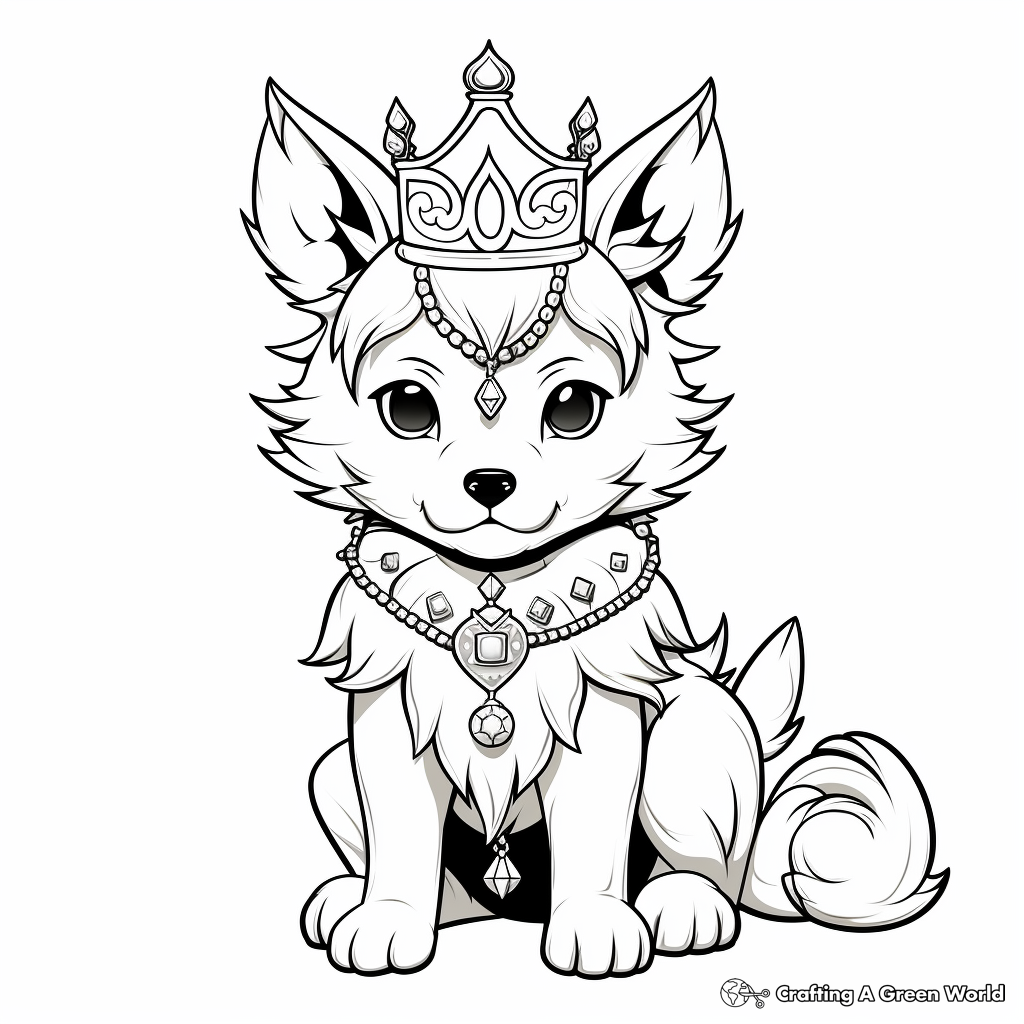 Anime wolf pup coloring pages