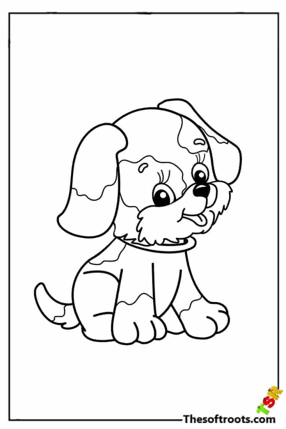 Puppy coloring pages kids coloring pages