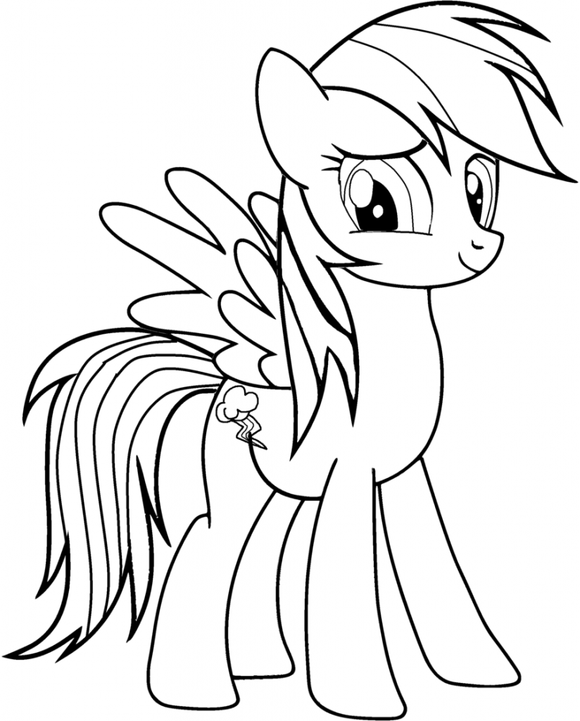 Rainbow dash coloring pages