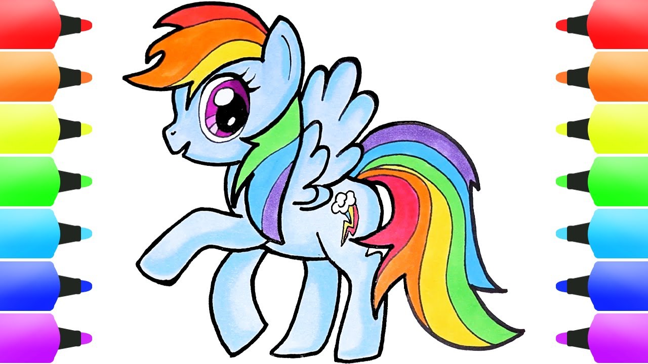 How to draw rainbow dash