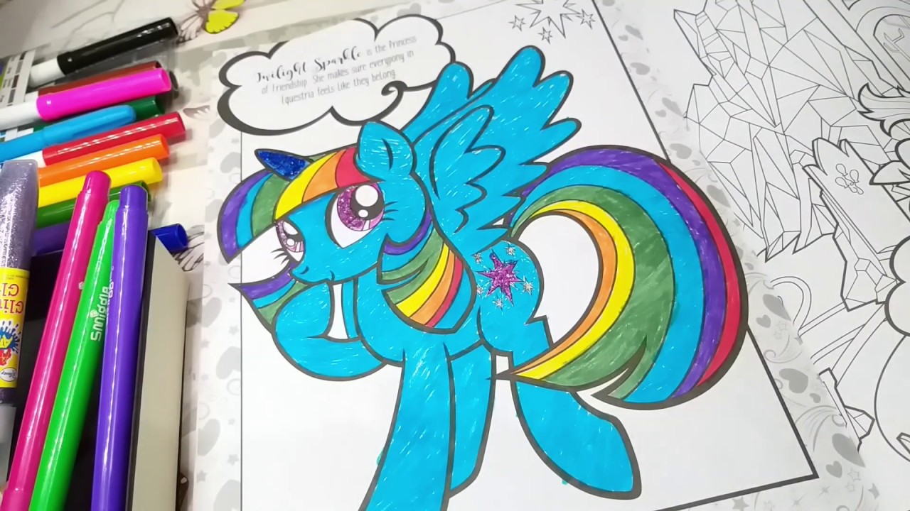 My little pony coloring pages for kids how to color twilight sparkle like rainbow dash