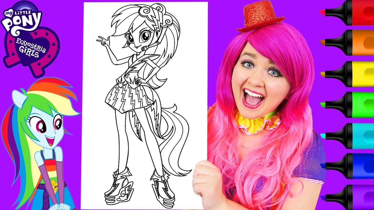 Coloring lp equestria girls rainbow dash coloring page prisacolor arkers kii the clown