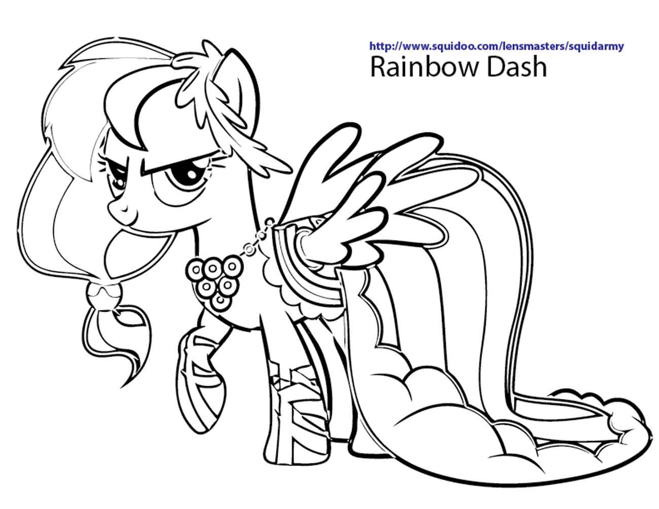 My little pony colouring pages rainbow dash