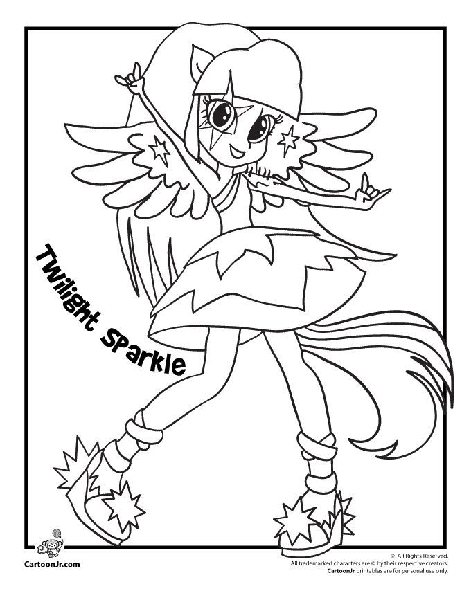 Twilight sparkle â my little pony rainbow rocks girls woo jr kids activitiâ twilight sparkle equestria girl my little pony coloring coloring pages for girls