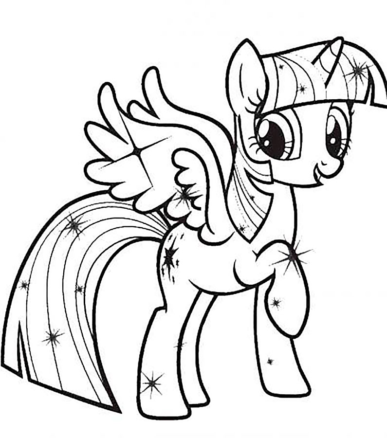 Twilight sparkle coloring pages ð to print and color