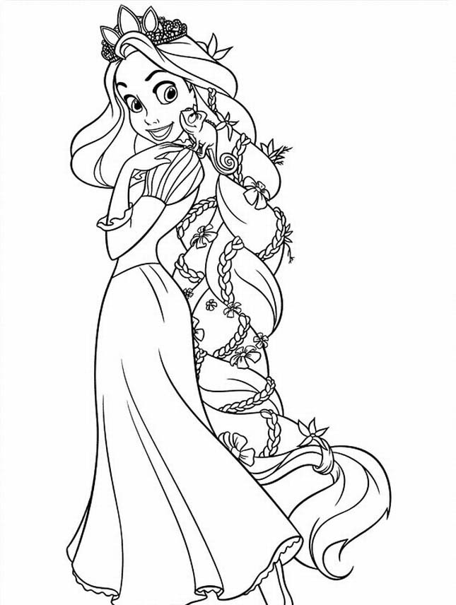 Free printable tangled coloring pages for kids