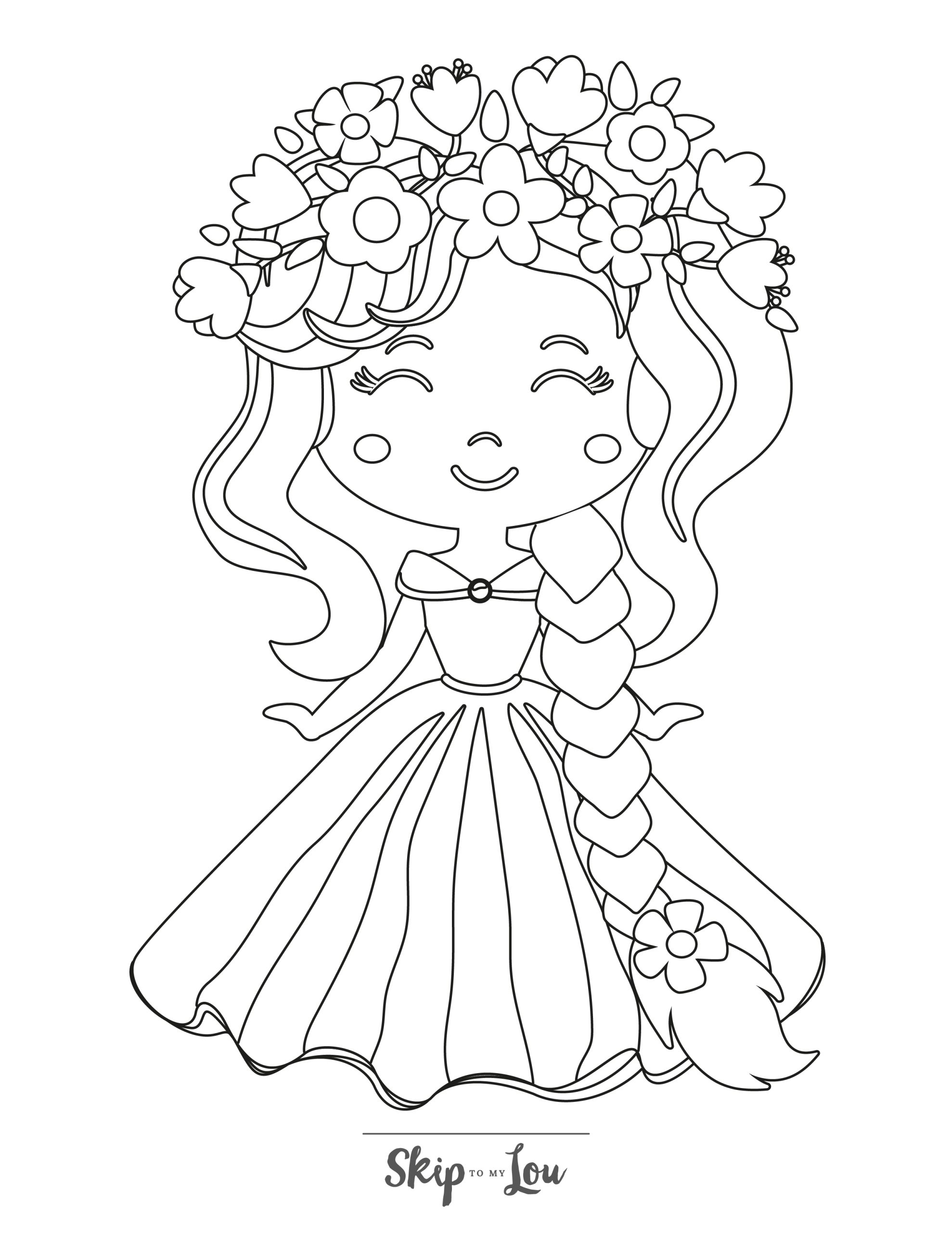 Rapunzel coloring pages