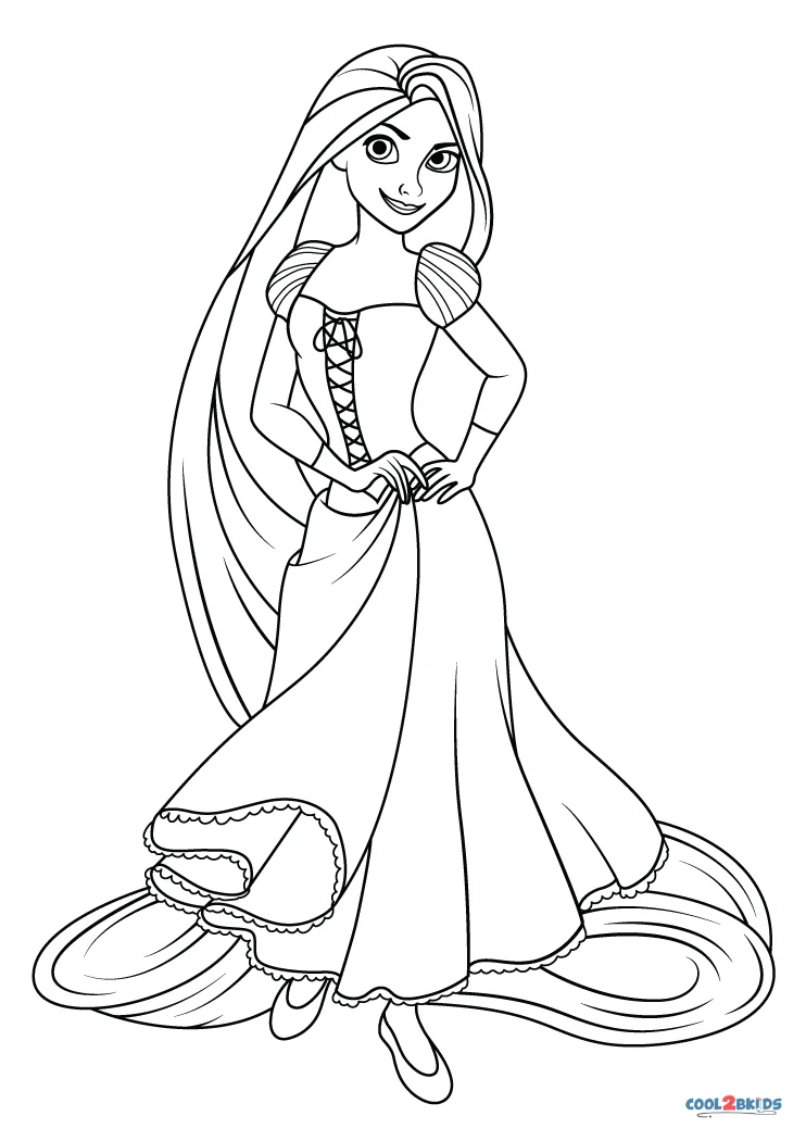 Free printable rapunzel coloring pages for kids