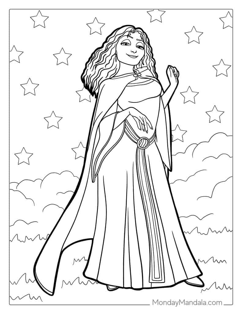 Tangled coloring pages free pdf printables