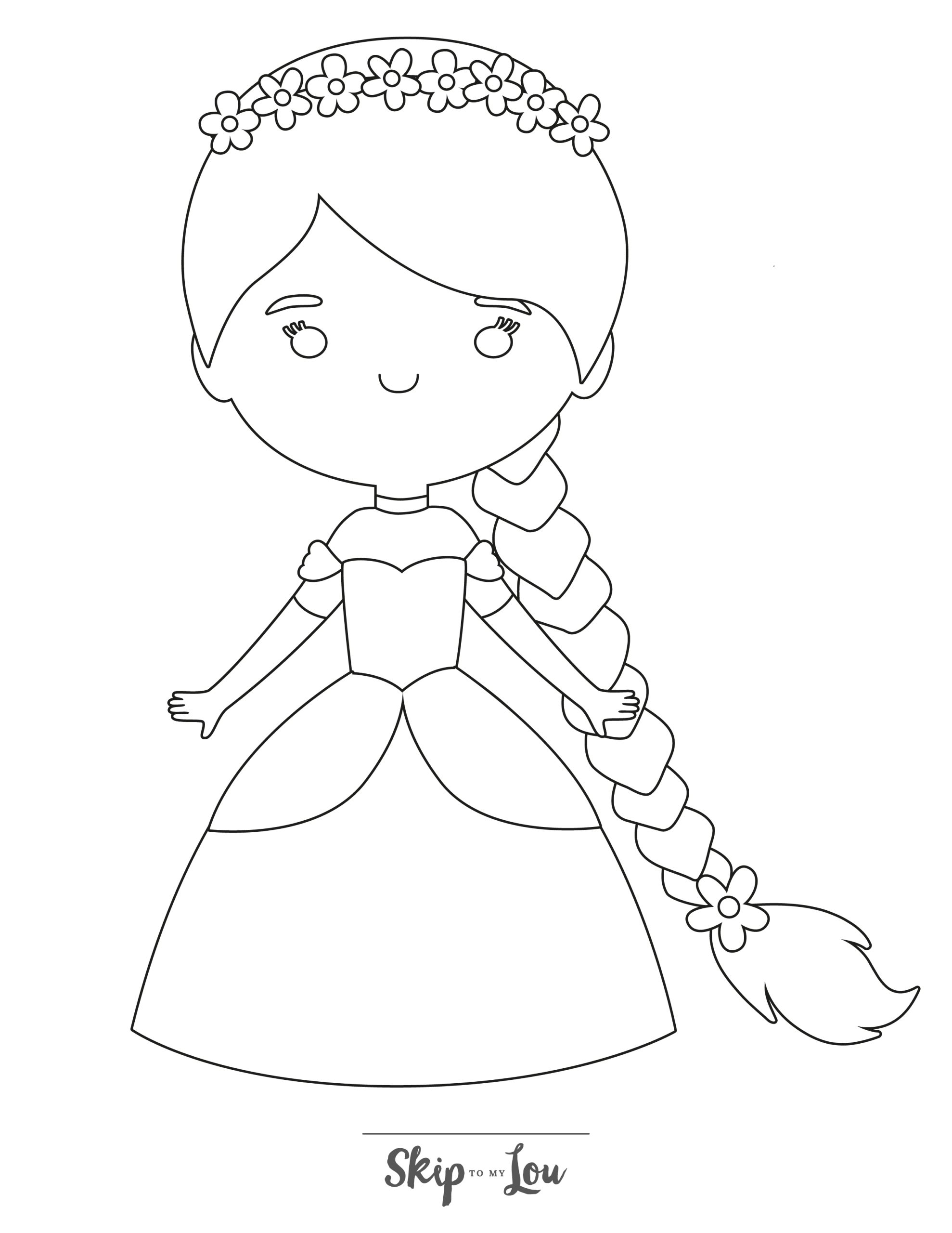 Rapunzel coloring pages