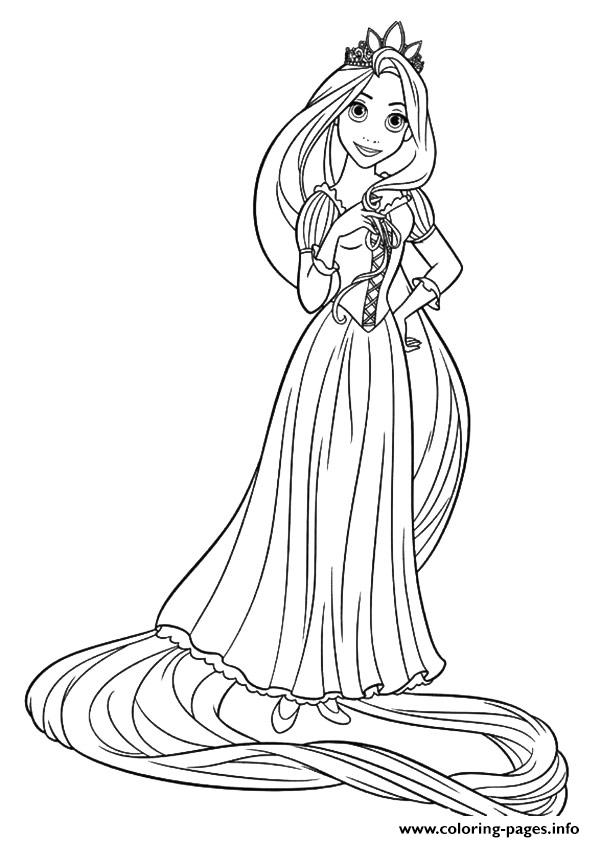 Rapunzel princess coloring page printable