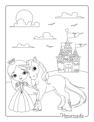 Magical unicorn coloring pages for kids adults