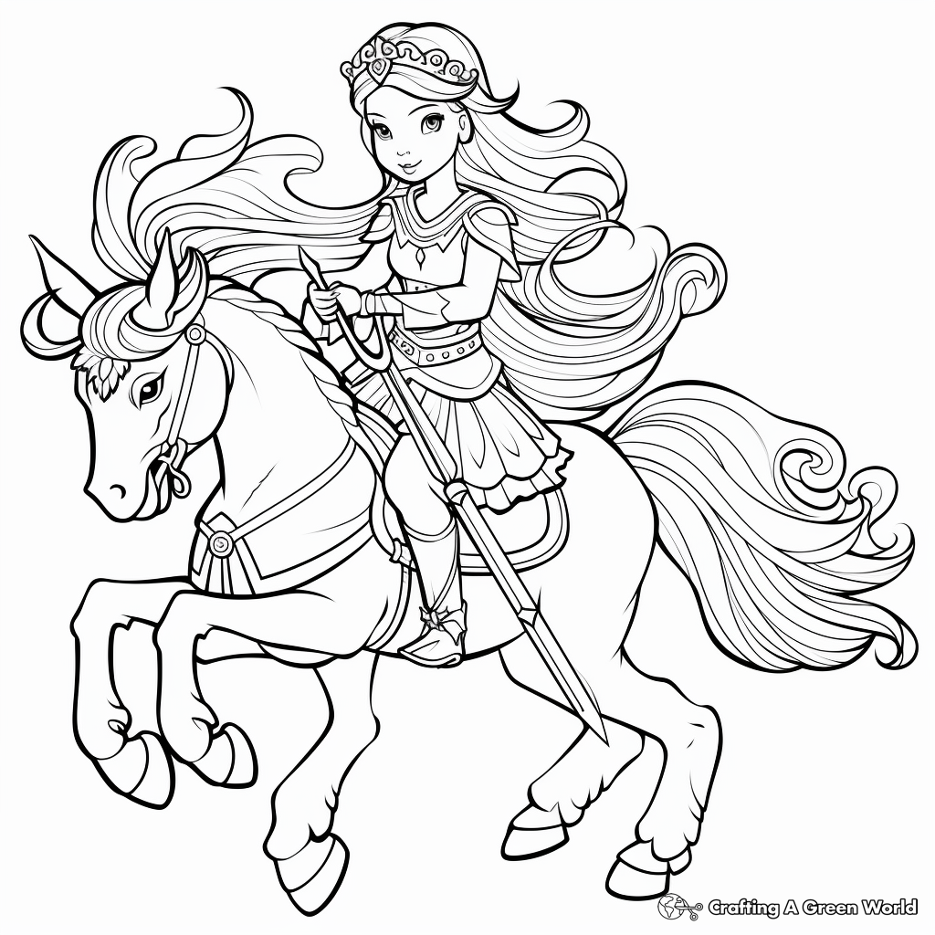 Unicorn pegasus coloring pages