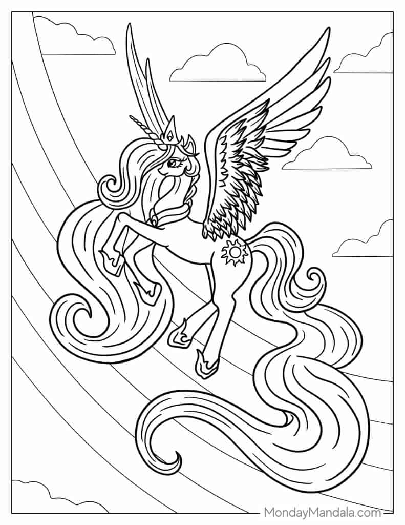 Unicorn coloring pages free pdf printables