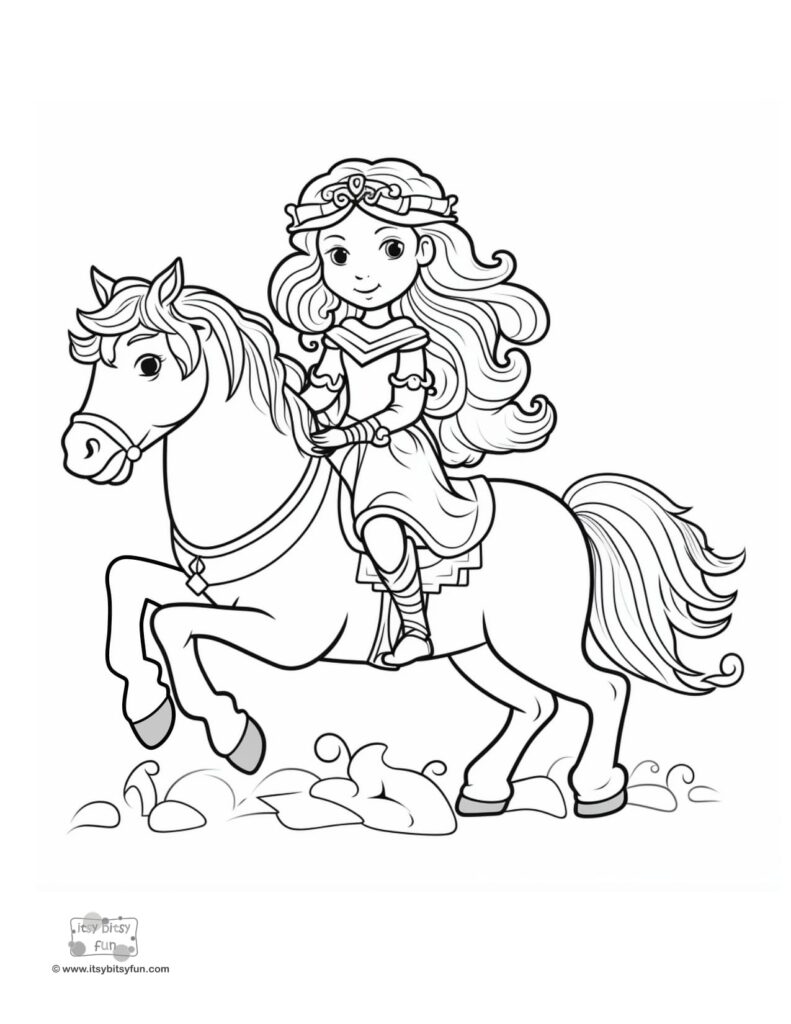 Free printable princess coloring pages