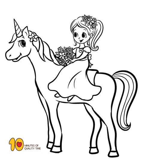 Coloring page â girl riding a unicorn bunny coloring pages cartoon coloring pages unicorn coloring pages