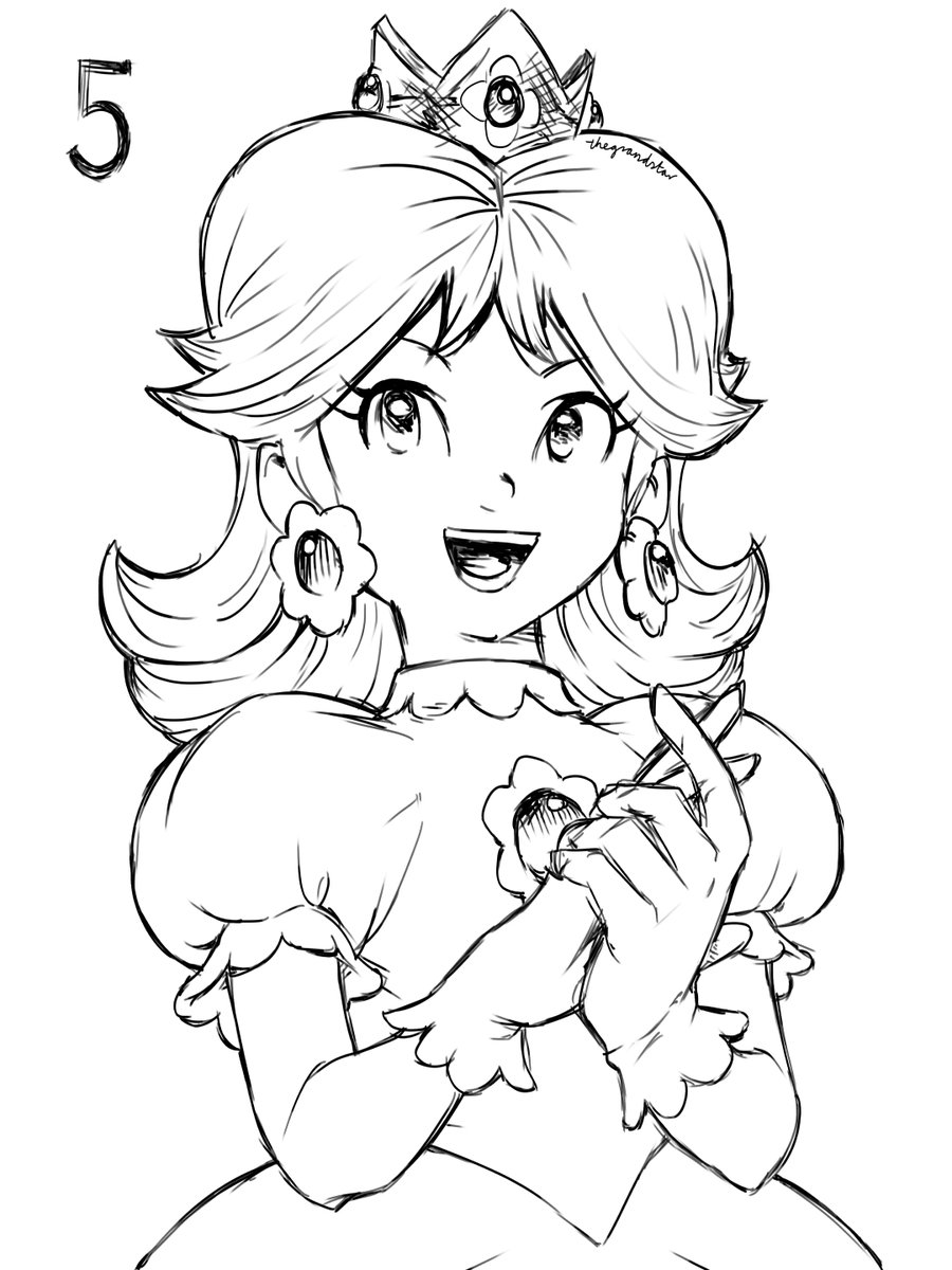 Thegrandstar on x princess peach daisy rosalina drawn in a mario manga styleðð httpstcoblcauwqquk x