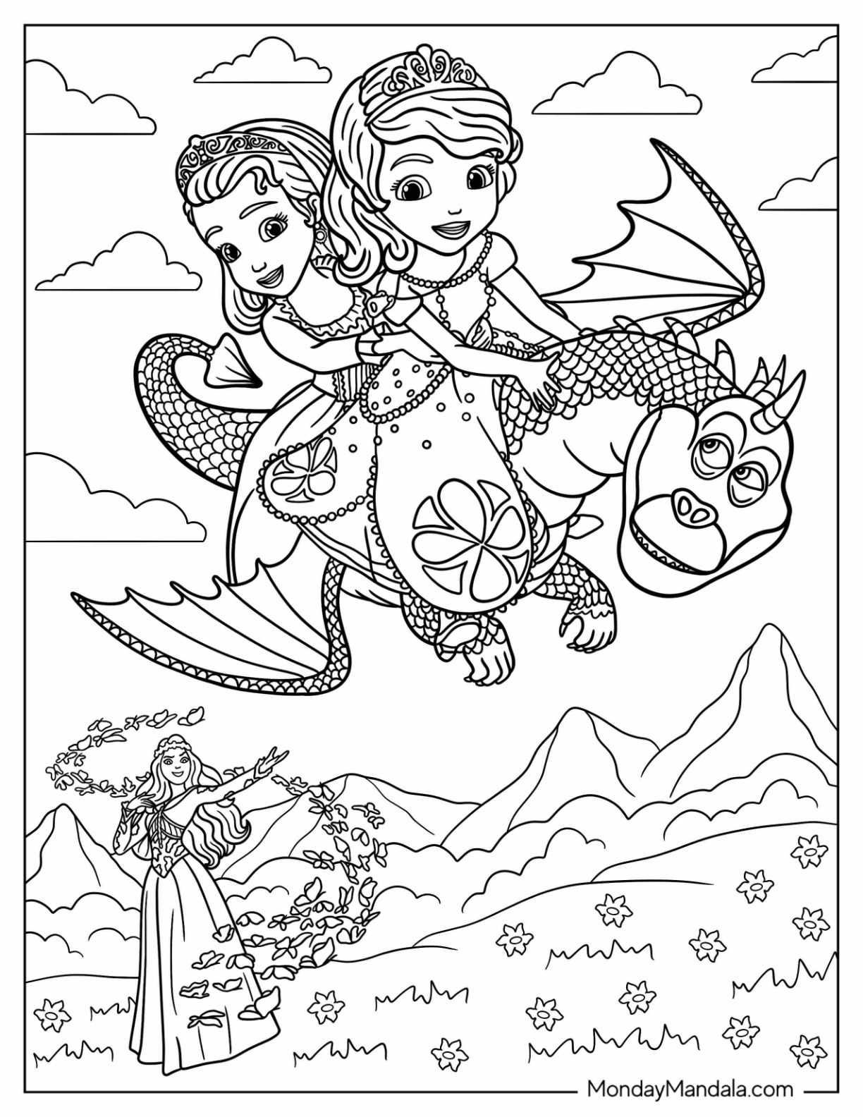 Sofia the first coloring pages free pdf printables