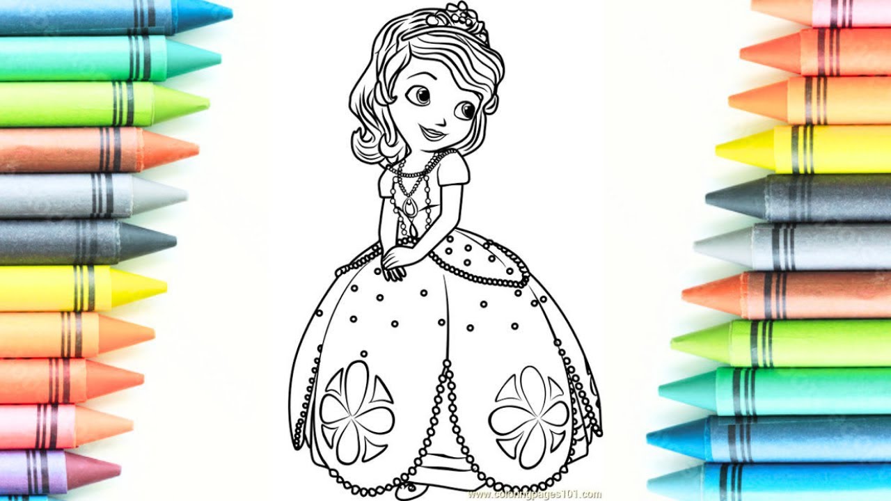 Sofia coloring pages disney princes coloring cute princess coloring sofia