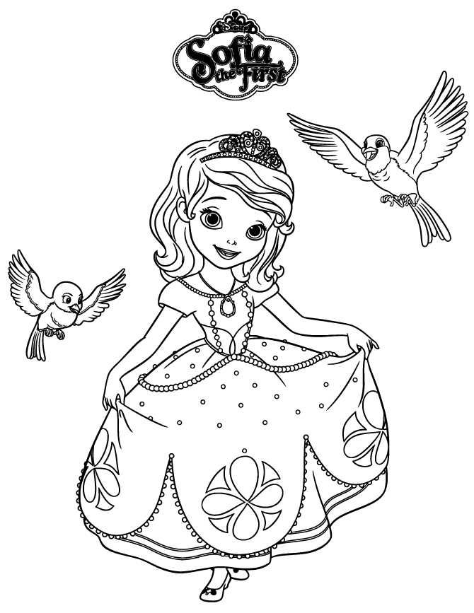 Sofia the first coloring pages printable pdf