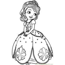 Princess sofia coloring page for kids