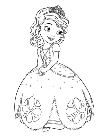 Princess sofia coloring page free printable coloring pages