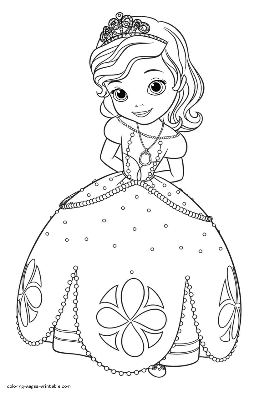 Coloring pages of princess sofia coloring