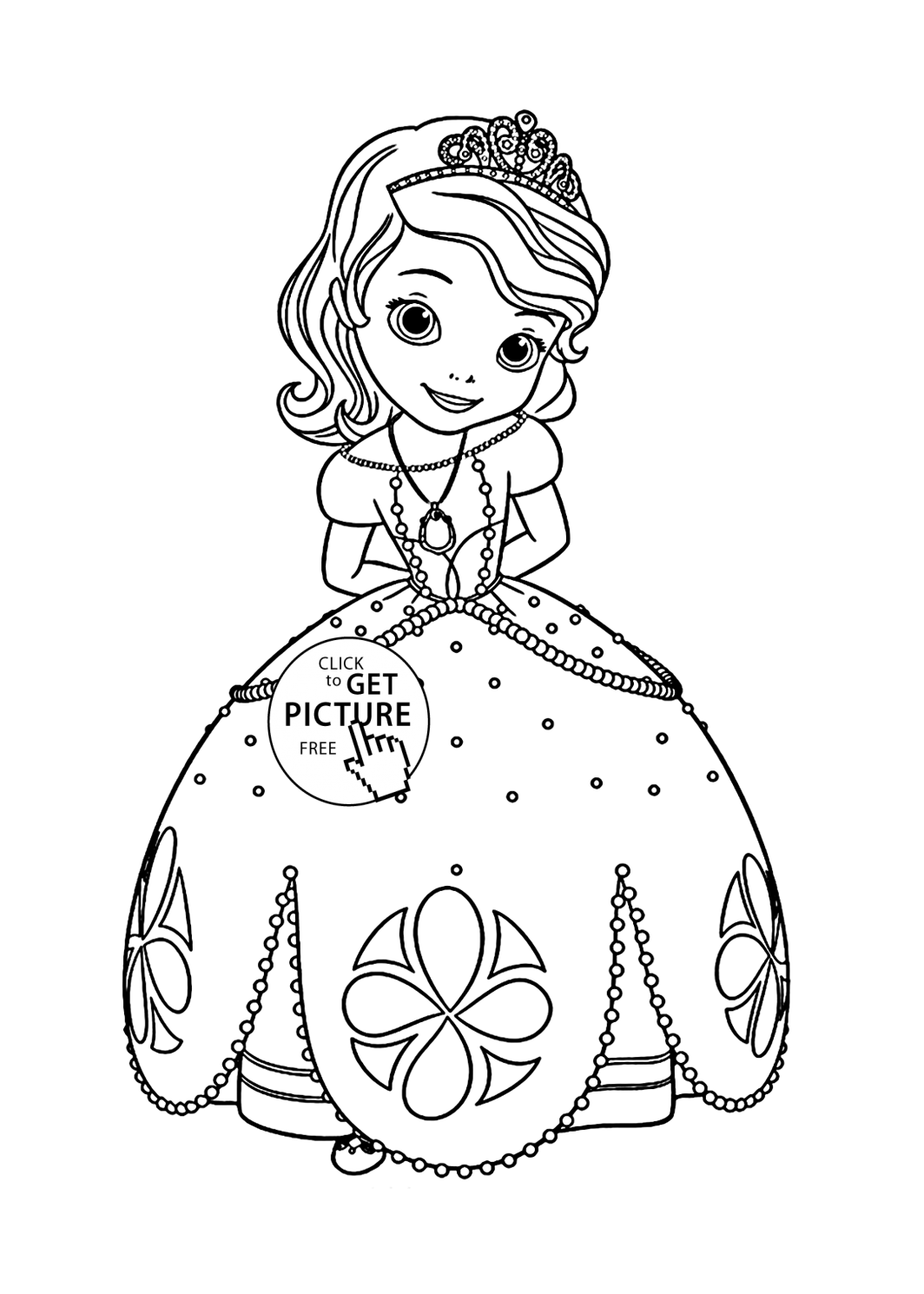 Princess sofia coloring page for kids disney for girls coloring pages printableâ disney princess coloring pages rapunzel coloring pages princess coloring pages