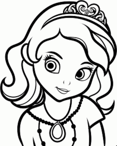 Disney sofia the first printable colouring page