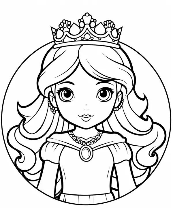 Ðï cute princess in a circle