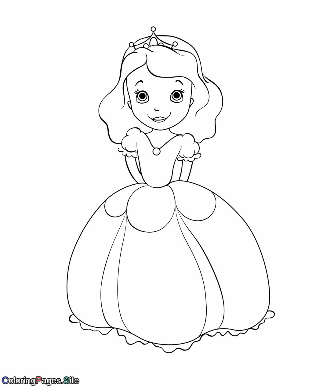 Classic princess coloring page