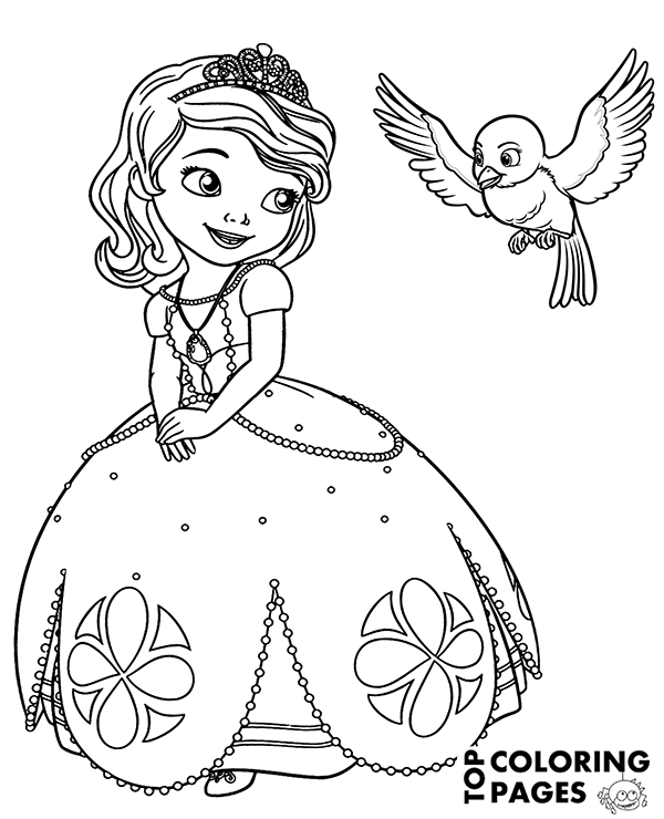 Free coloring page princess sofia